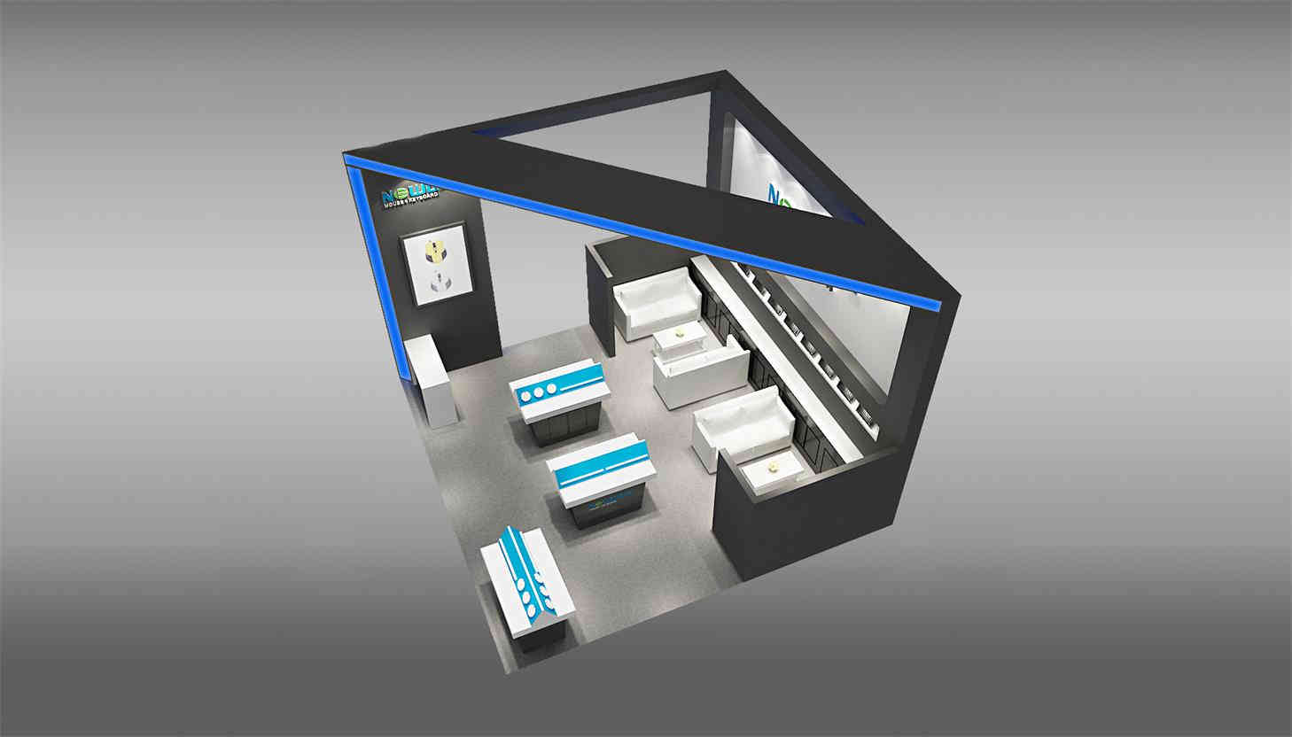 深圳利新聯(lián)電子有限公司深圳展臺設(shè)計效果圖